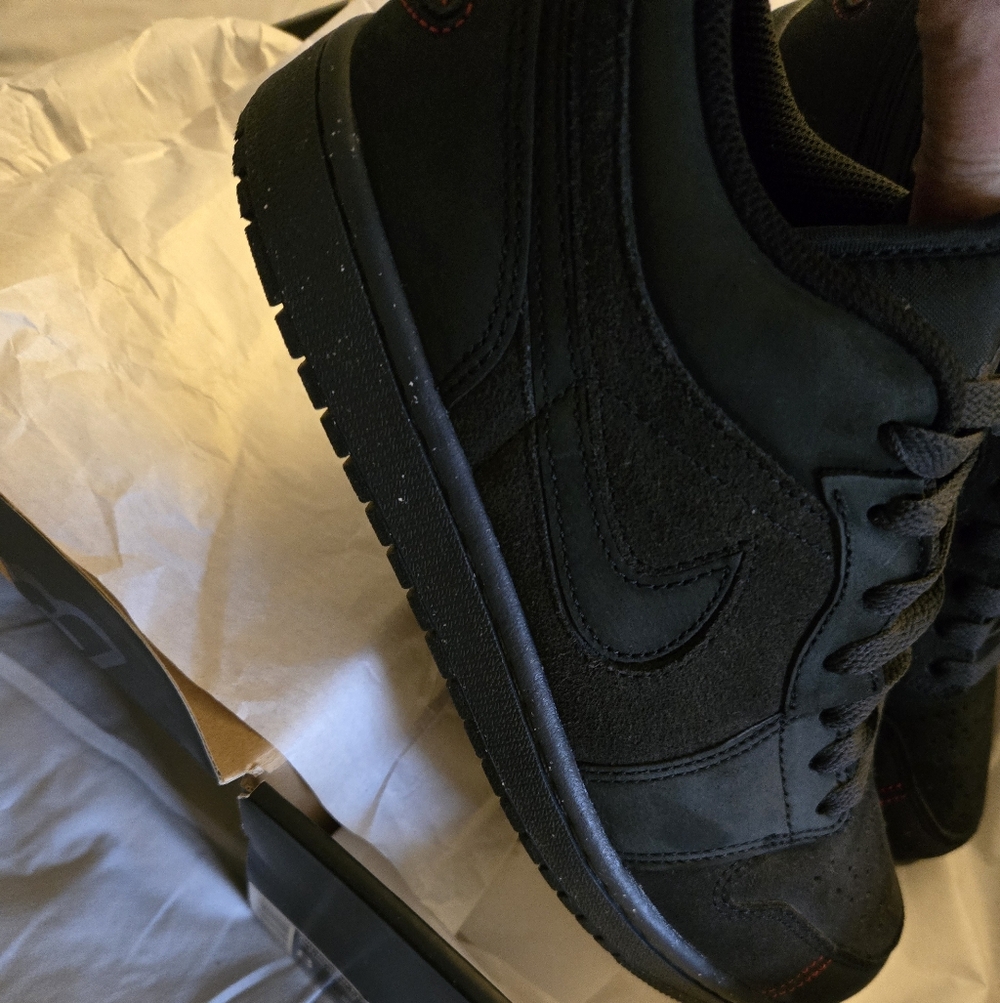 Jordan 1s Low Black Suede Sneakers